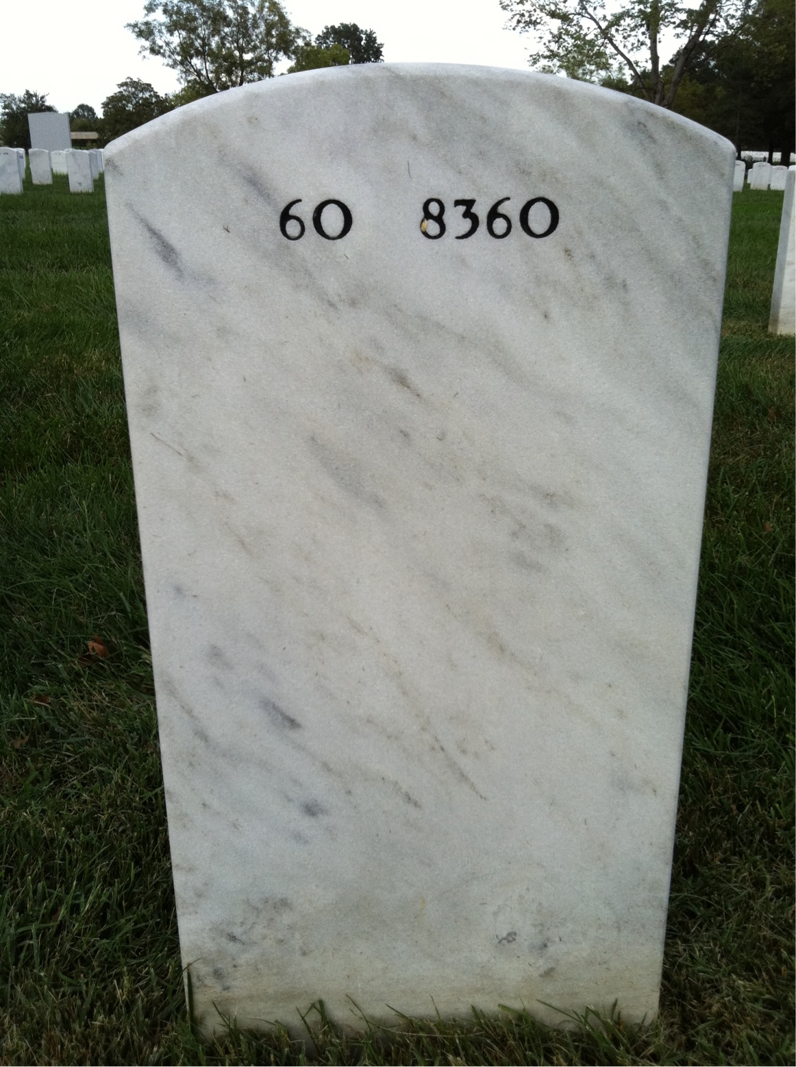 Back of headstone — Jack Barker