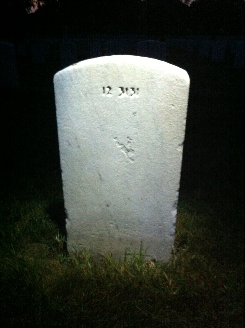Back of headstone — Willie Boggess