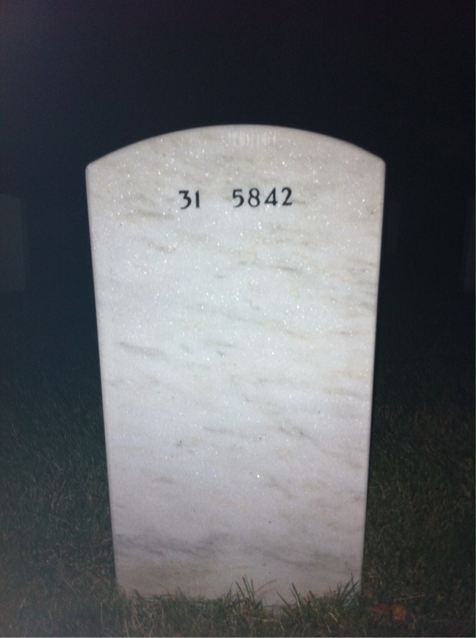 Back of headstone — John Stram