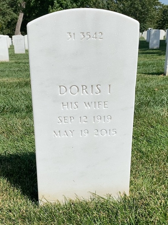 Back of headstone — Edmond Bouton