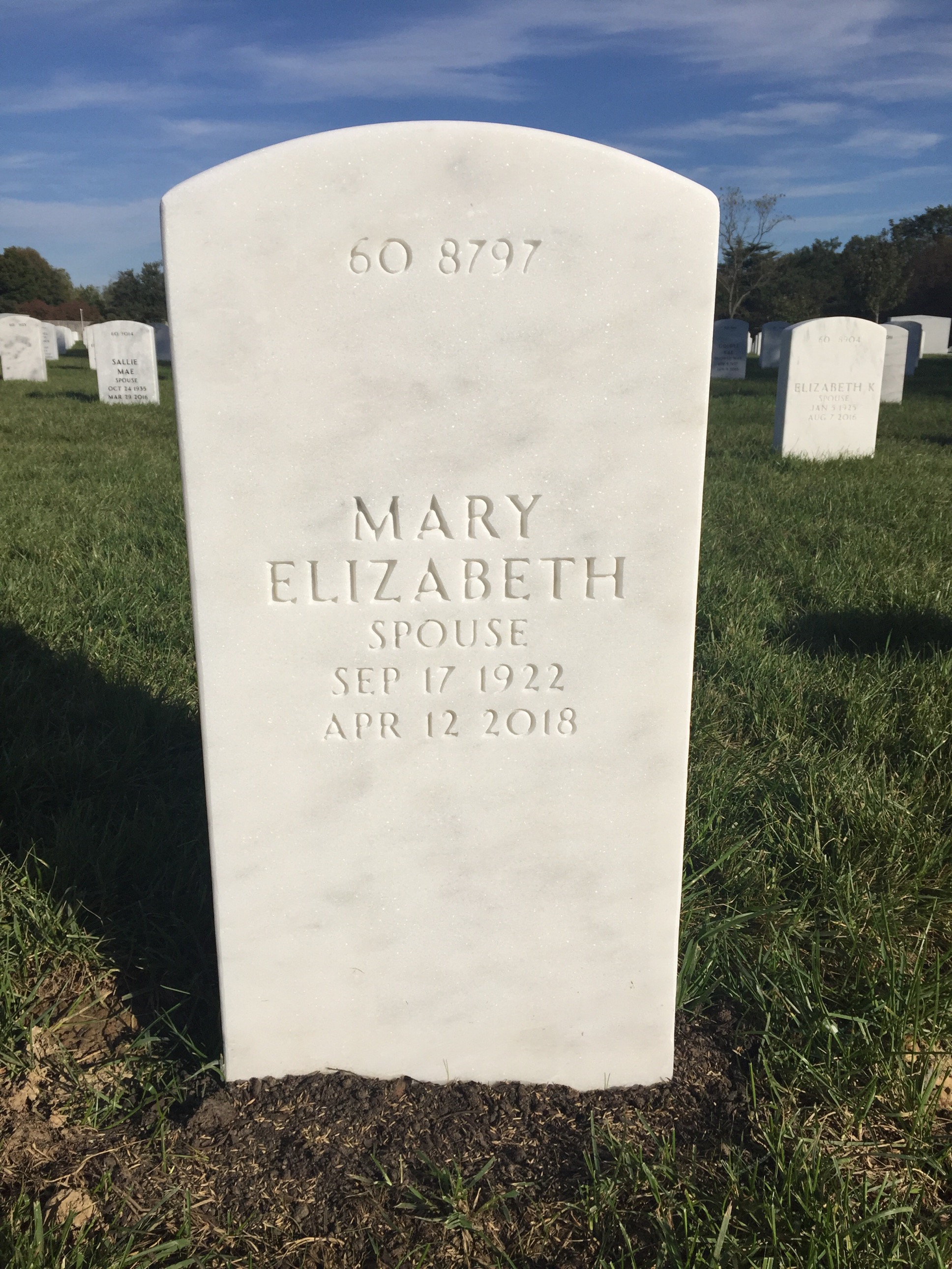 Back of headstone — Richard Cantwell