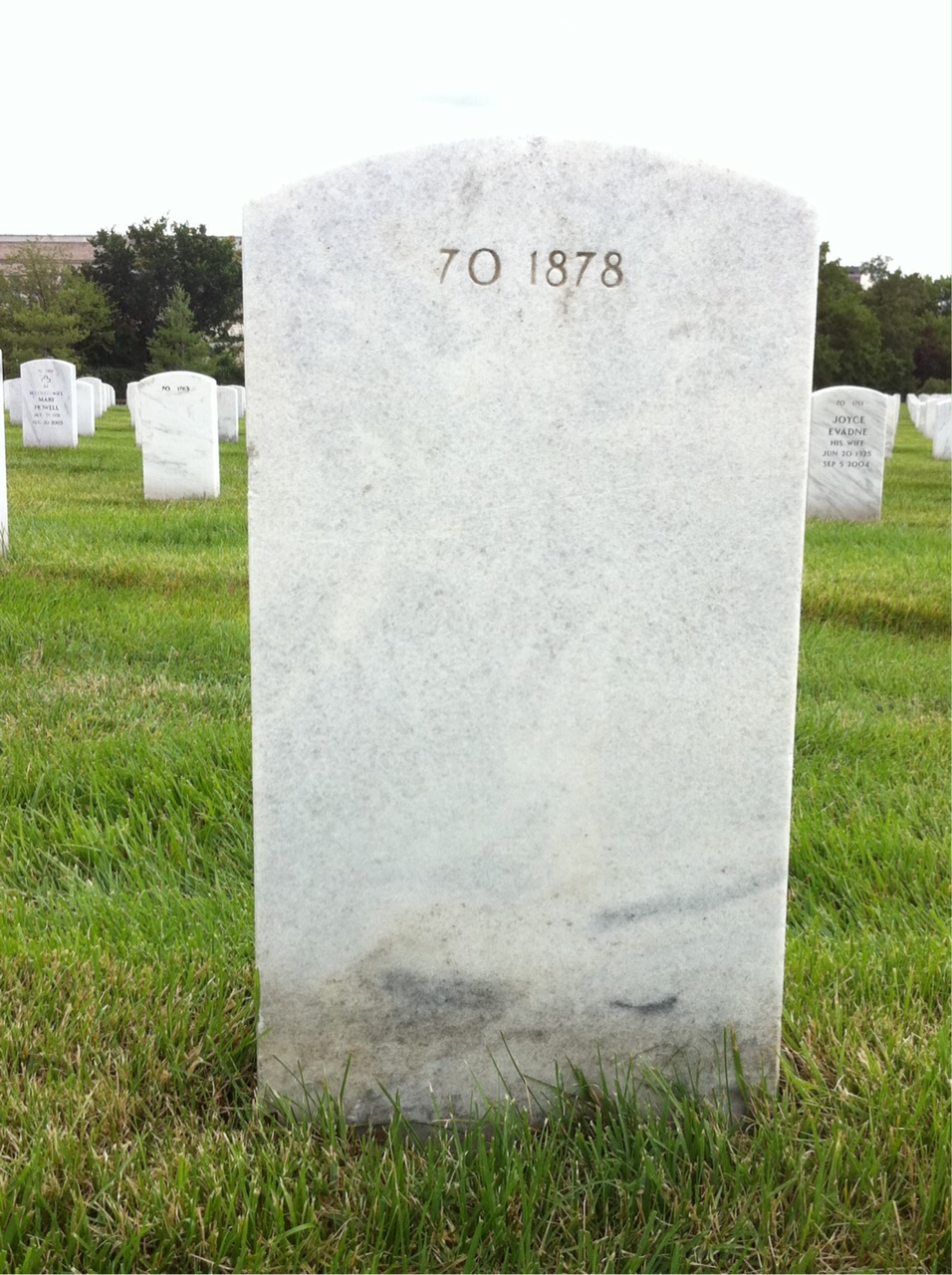 Back of headstone — Anthony Correia