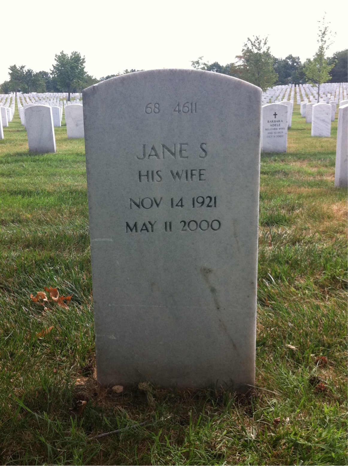 Back of headstone — Lee Cox