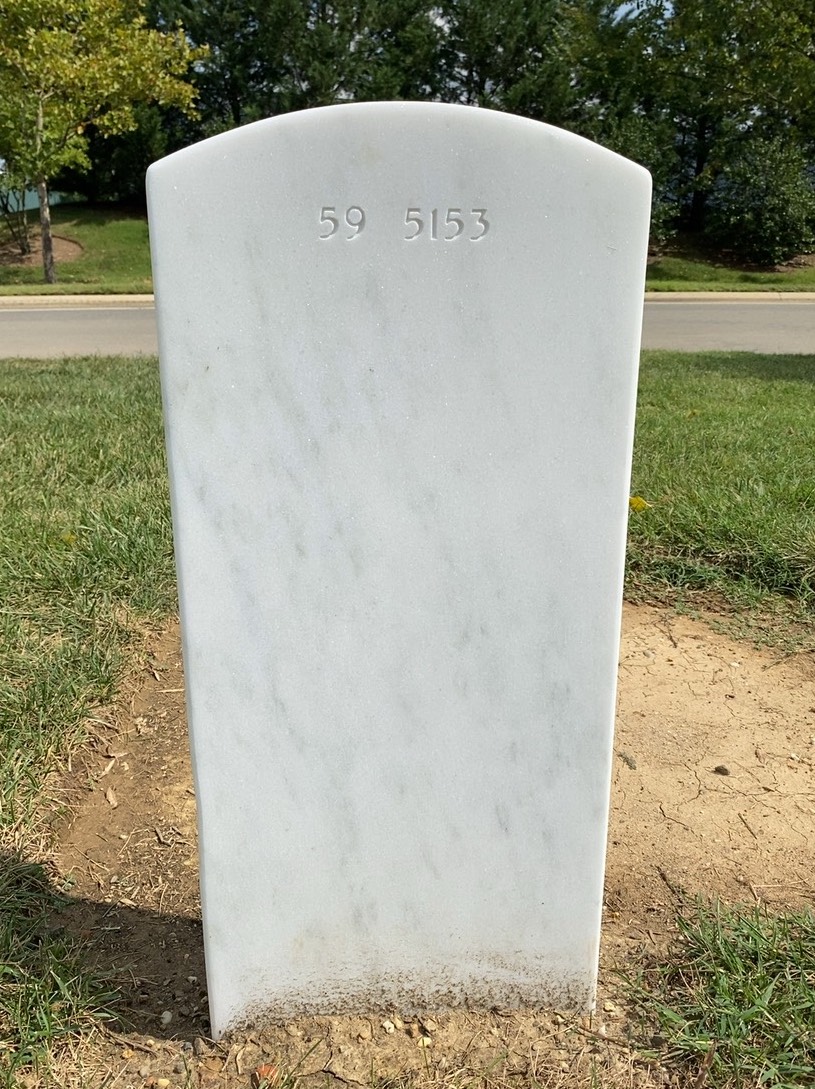 Back of headstone — Anthony Musco