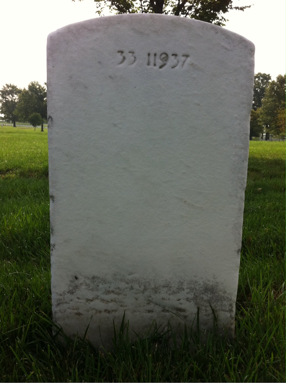Back of headstone — Joseph Kahler