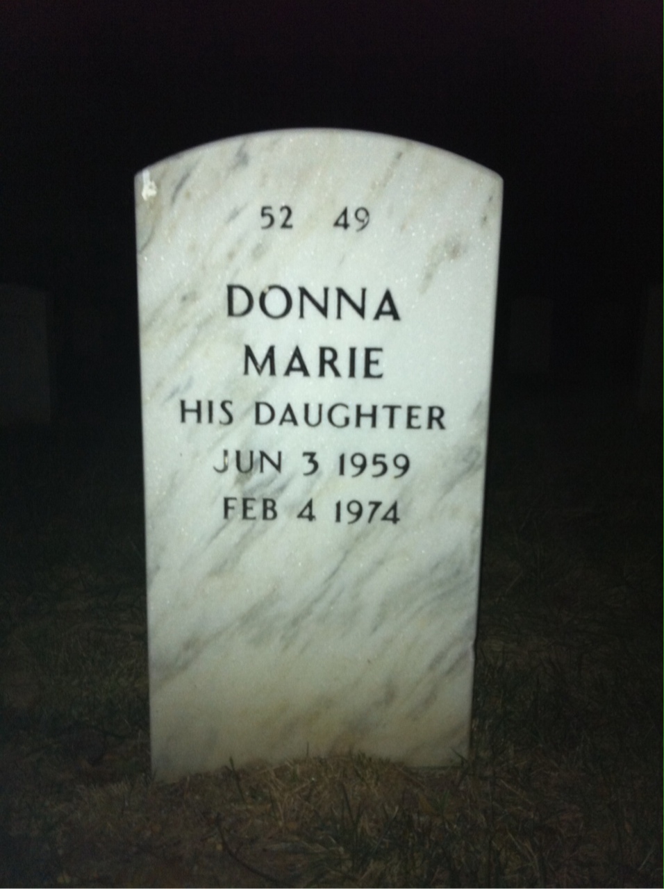 Back of headstone — Francis Mulcahey