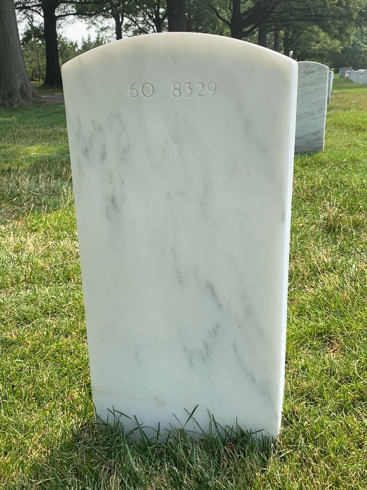 Back of headstone — Carlos Saenz