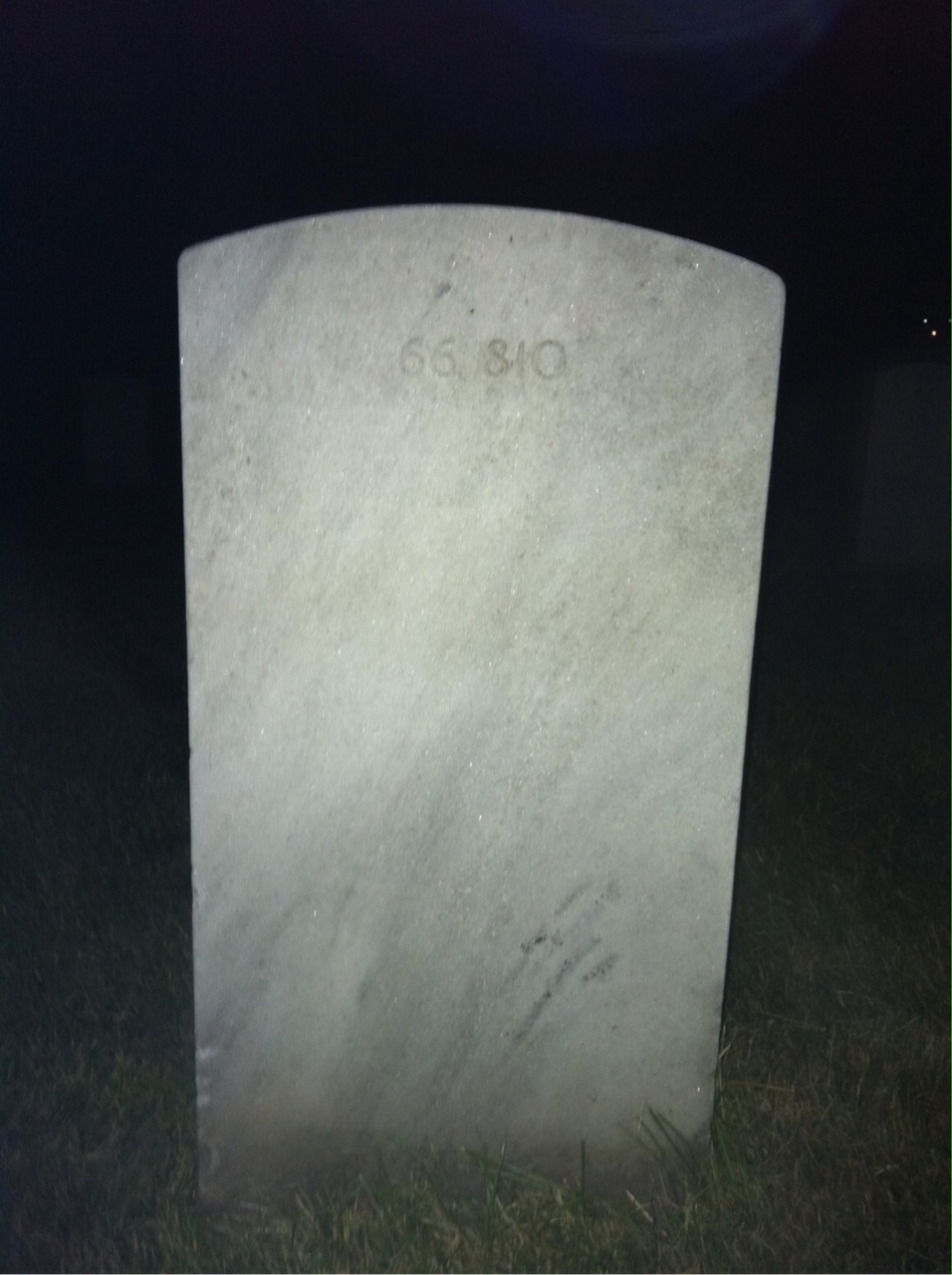 Back of headstone — George Adams