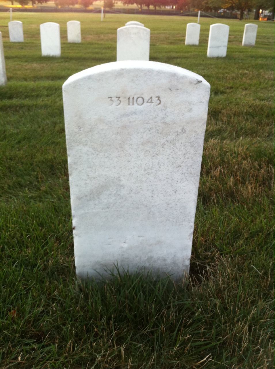 Back of headstone — Willard Mogland