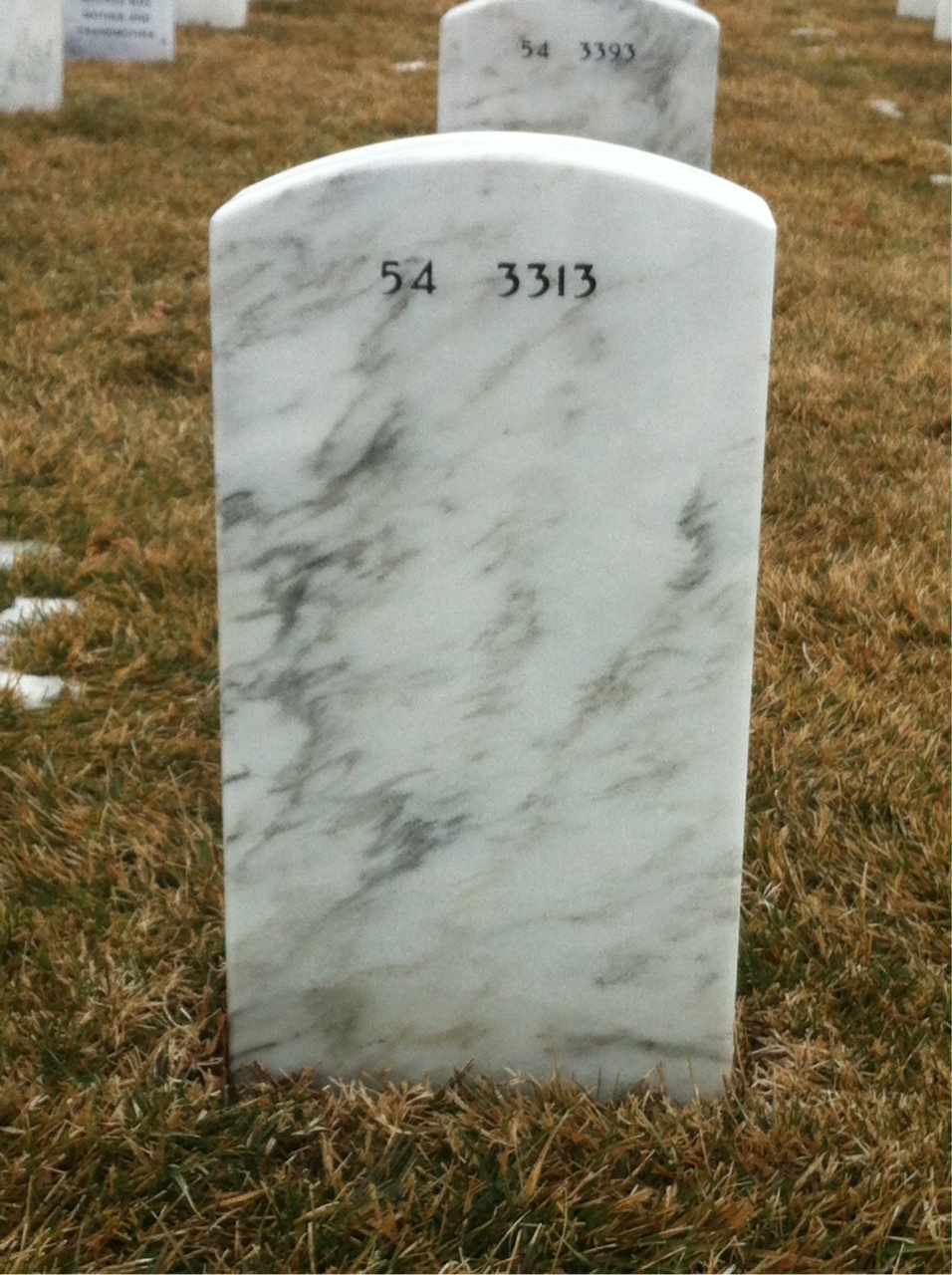 Back of headstone — Michael Shue