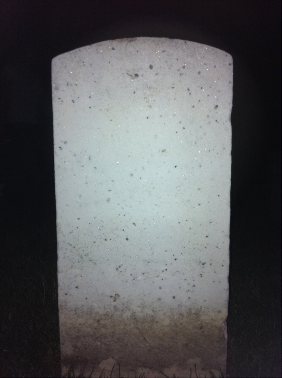 Back of headstone — Joseph Baker