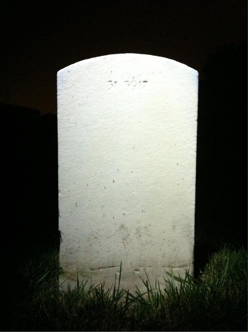 Back of headstone — James Moore