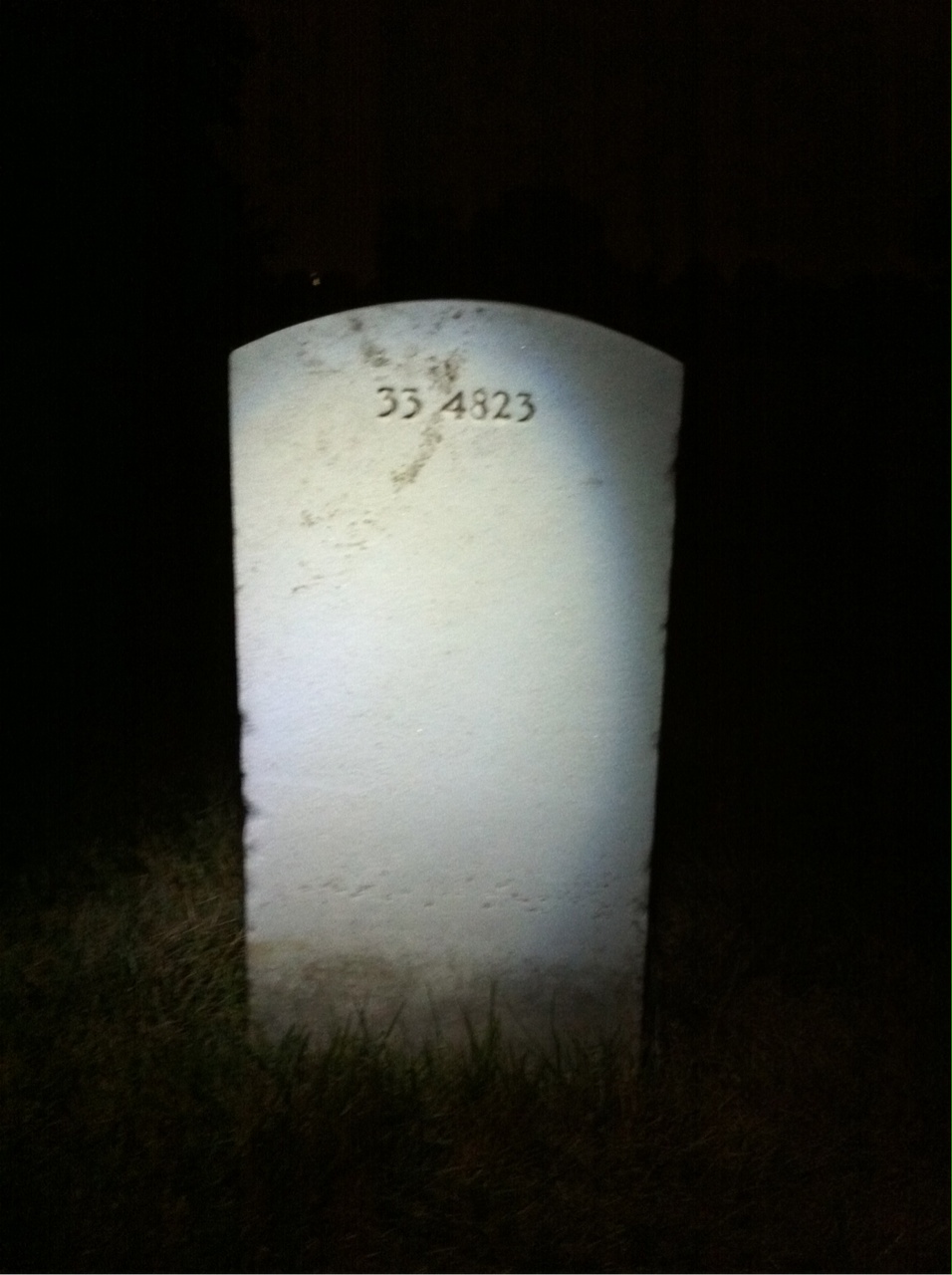 Back of headstone — Pierre Bouchard