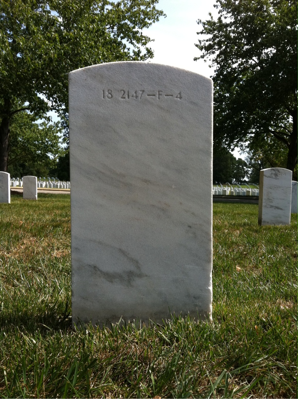 Back of headstone — Al Crist