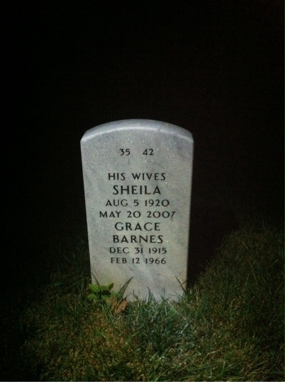 Back of headstone — Roger Cowell