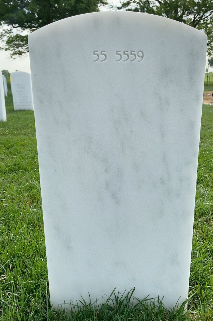 Back of headstone — Bobby Adams