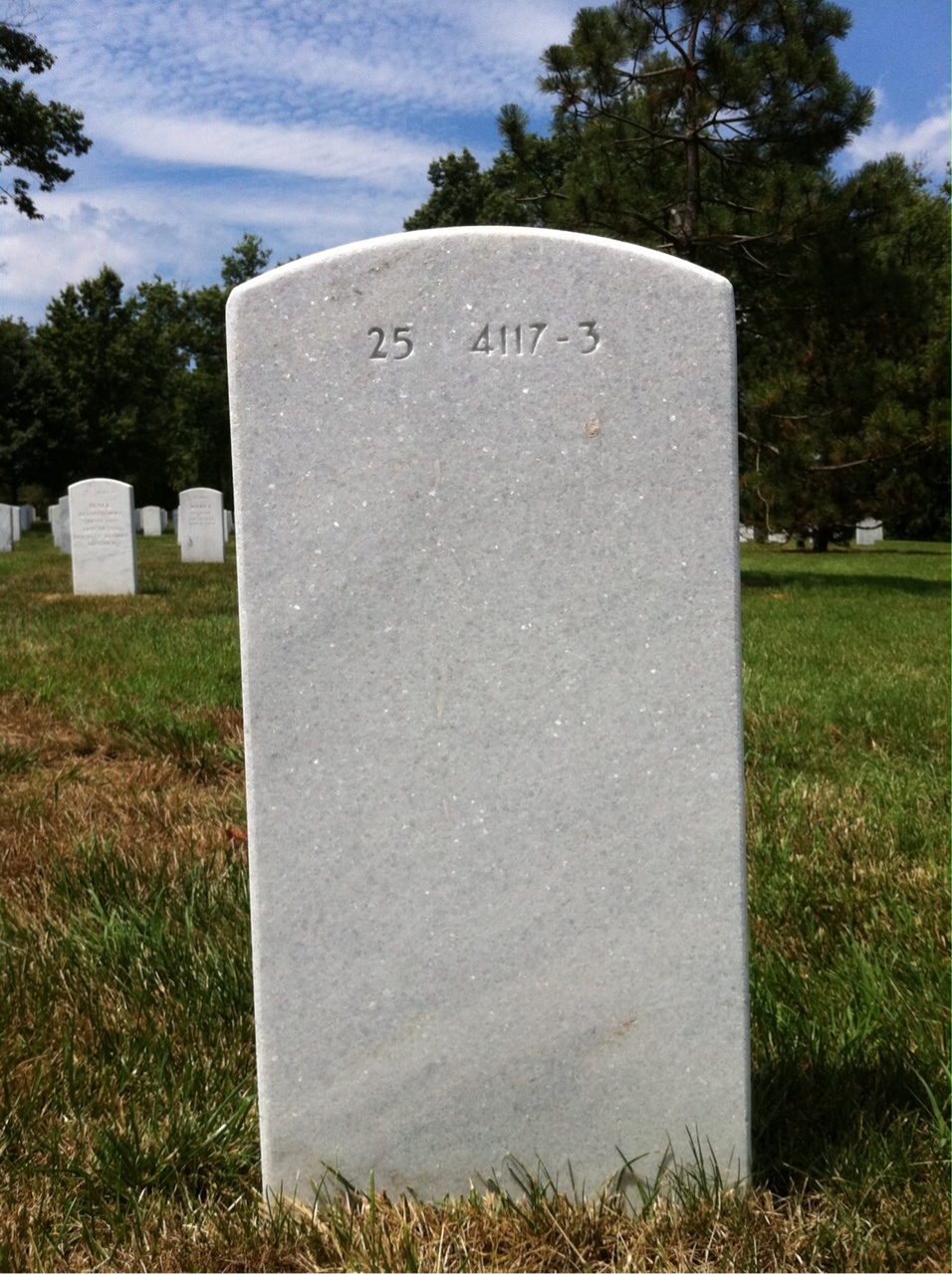 Back of headstone — Charles Bell