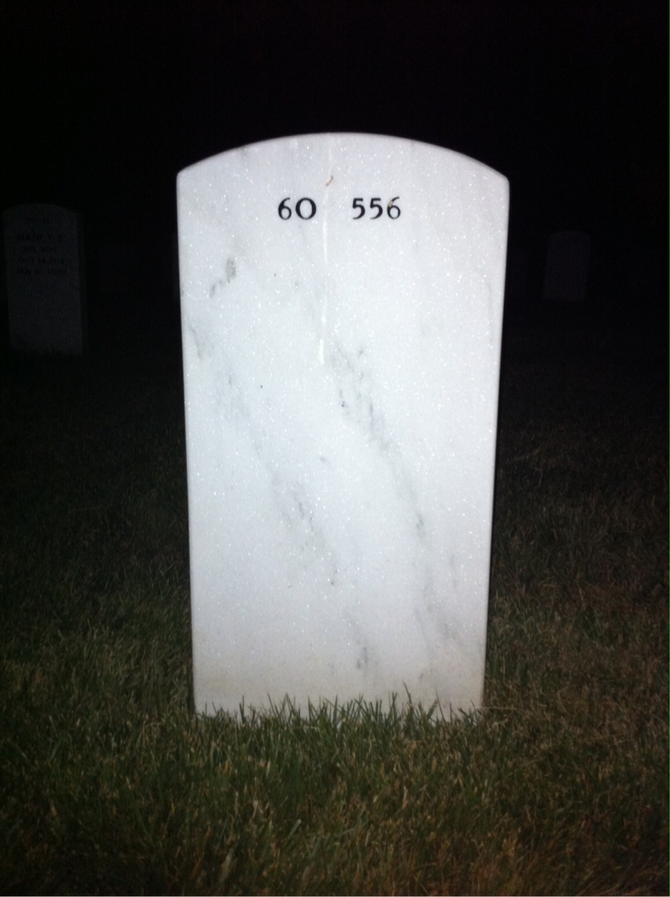 Back of headstone — James Smith