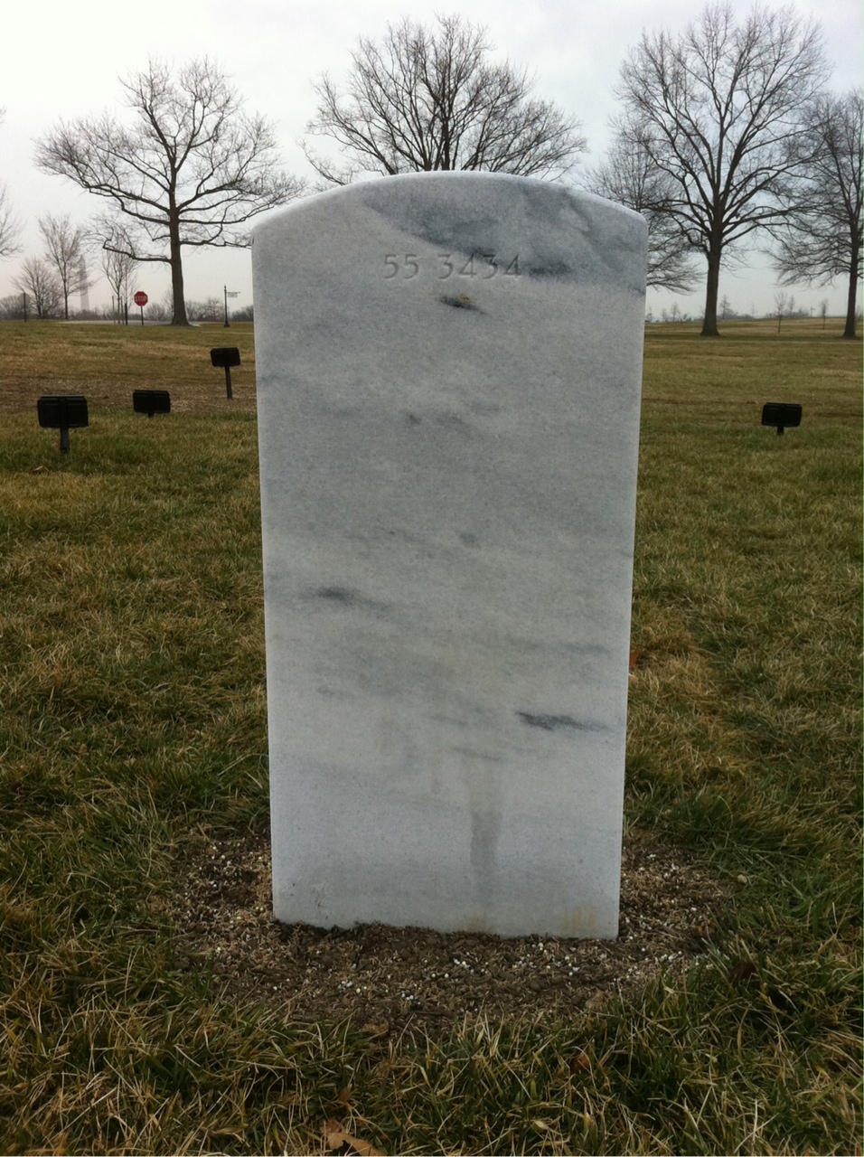 Back of headstone — Walter Lewis Glenn