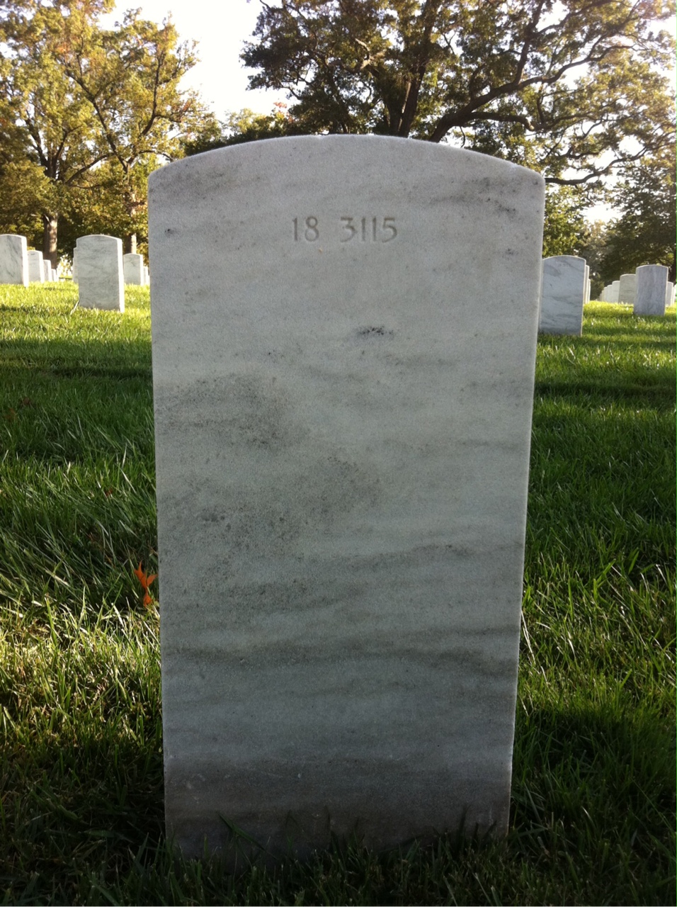 Back of headstone — Ashley Morton