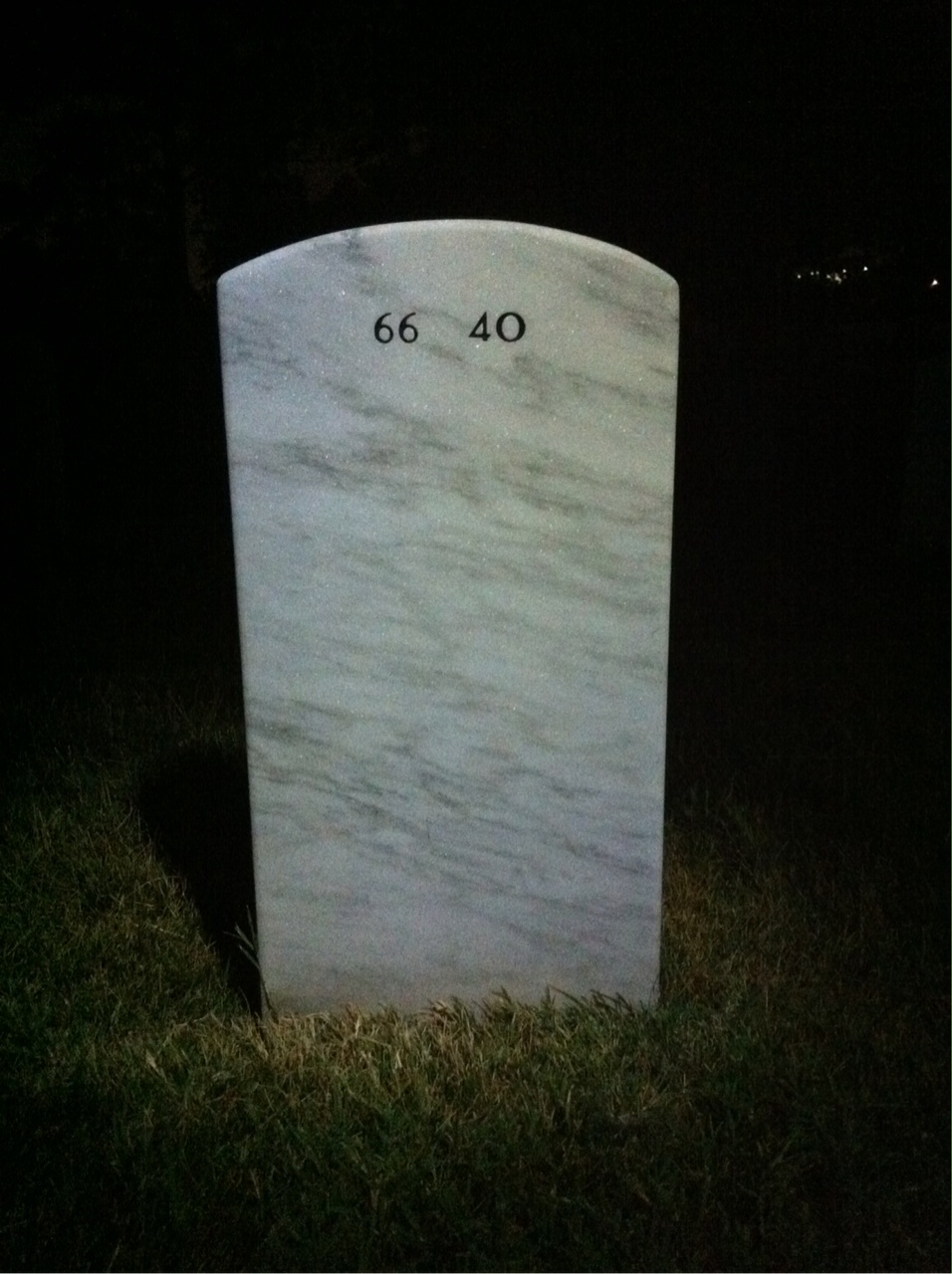 Back of headstone — James Keenan