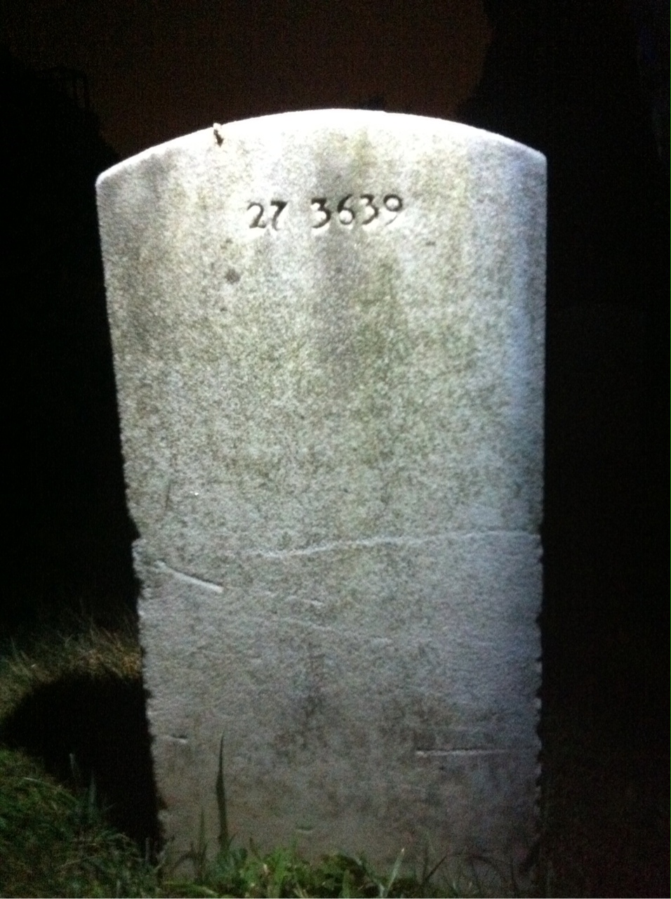 Back of headstone — Dora Banks