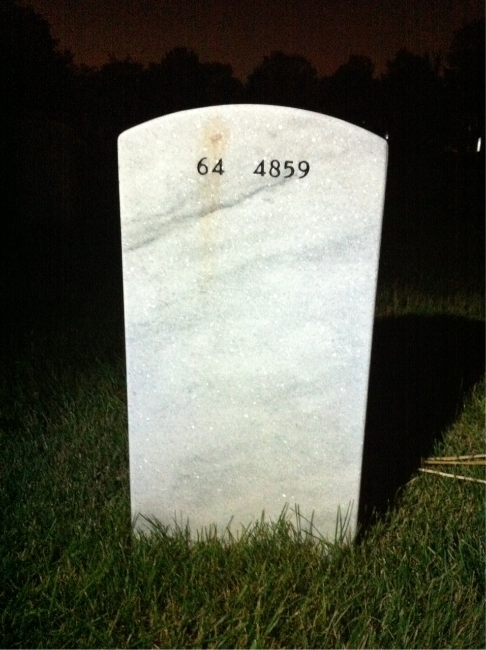 Back of headstone — Jeffrey Spara
