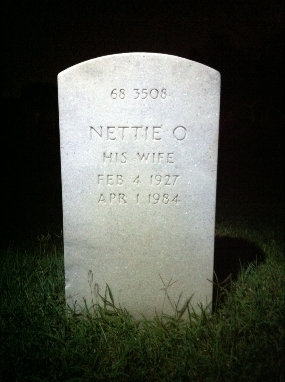 Back of headstone — Adam Bohunko