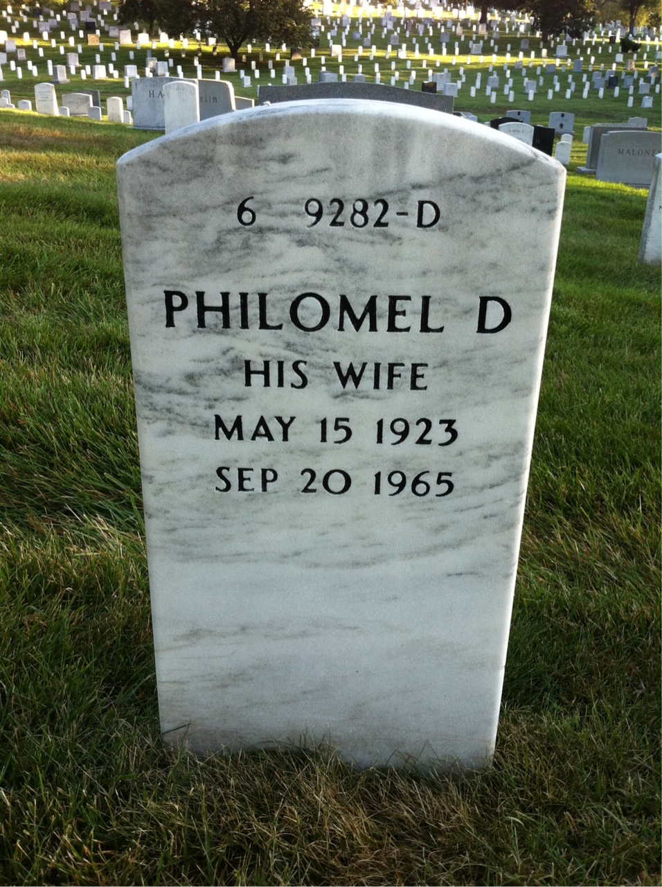 Back of headstone — Thomas Dolan