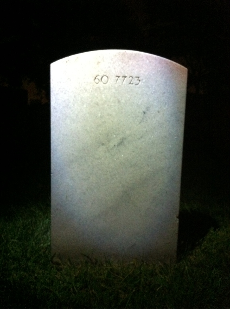 Back of headstone — Troy Lorenzo Gregory