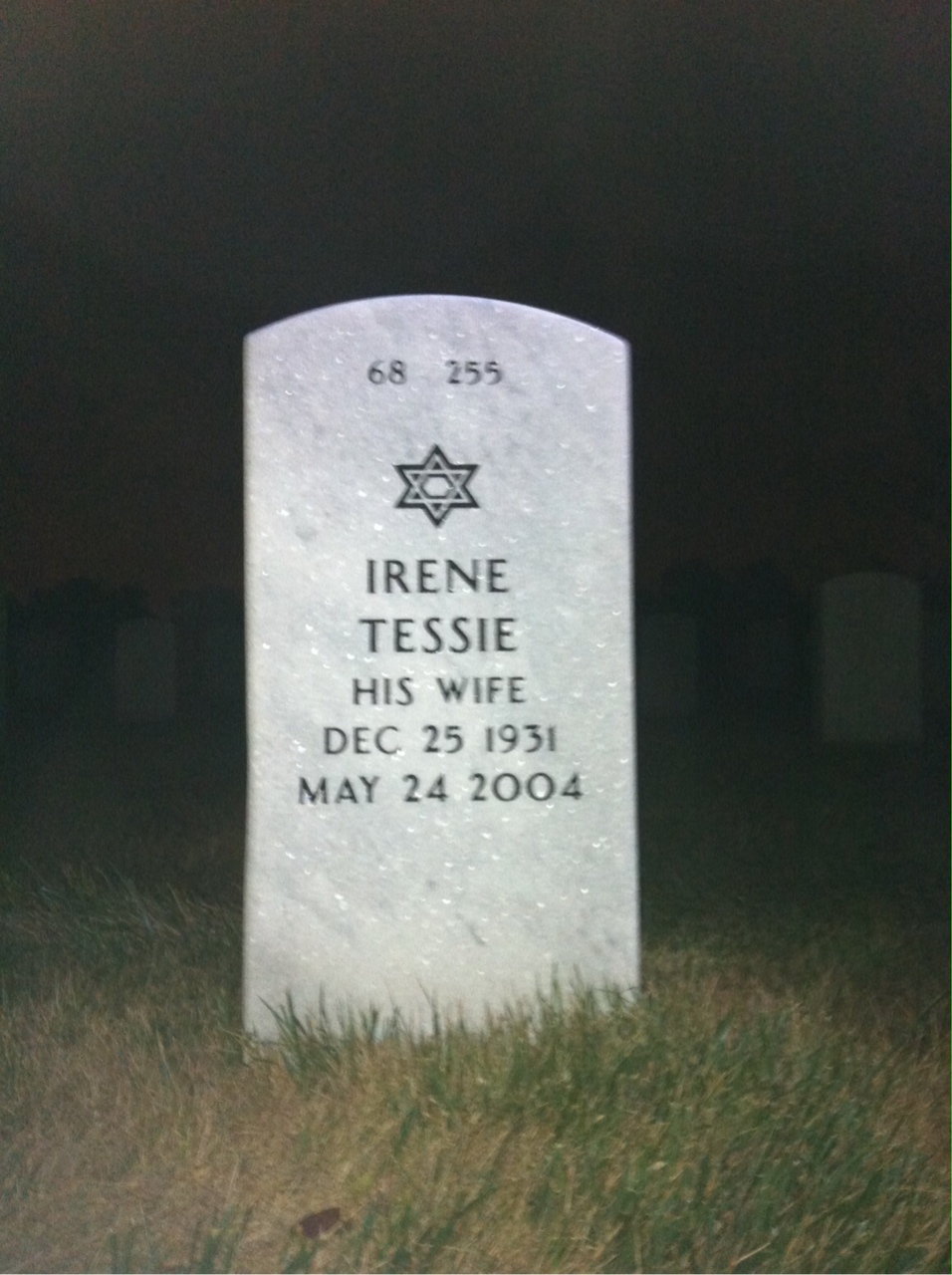 Back of headstone — Donald Anderson