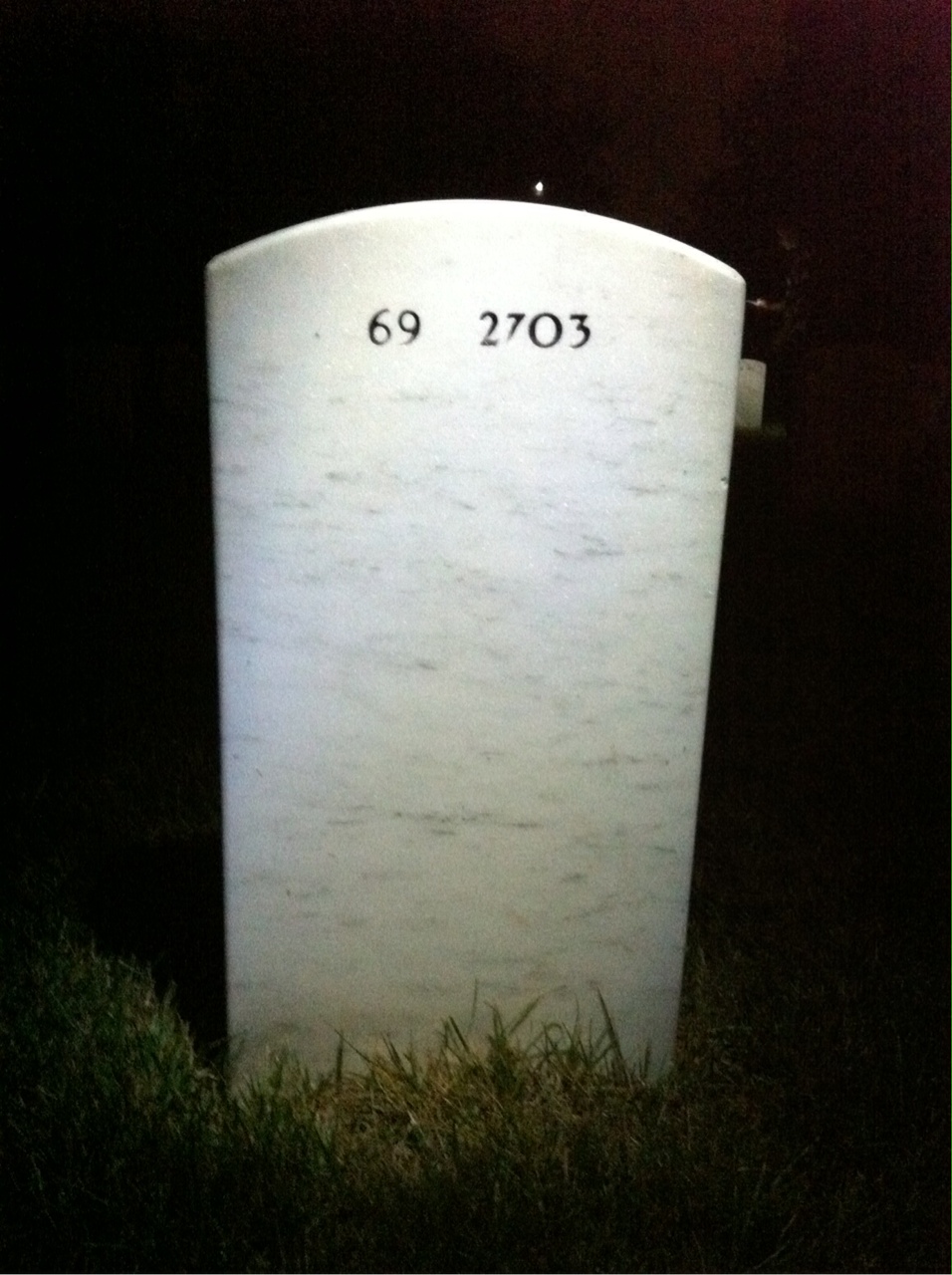 Back of headstone — Joseph Curtis