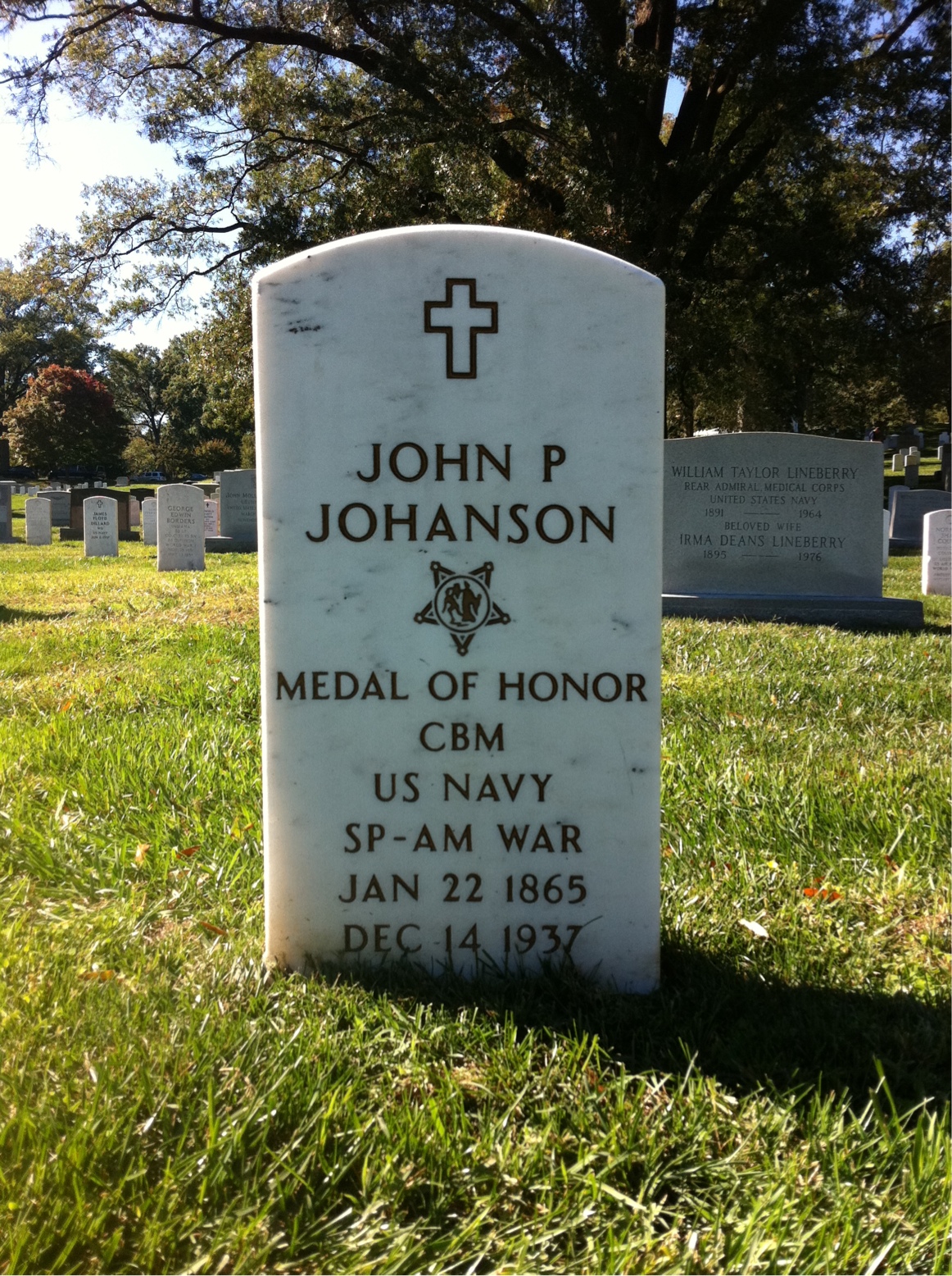 Headstone of John P. Johanson