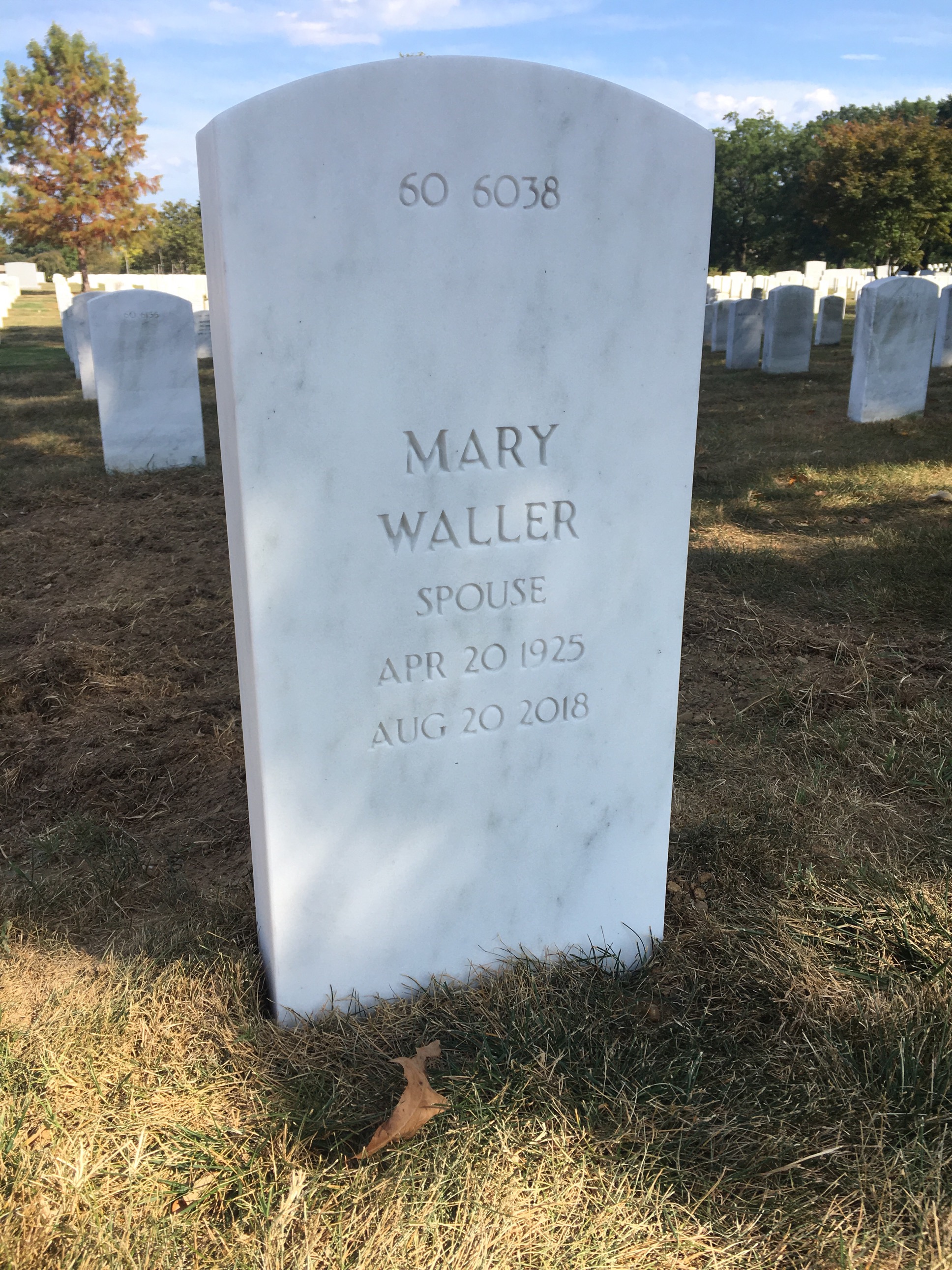 Back of headstone — Hollis Muller