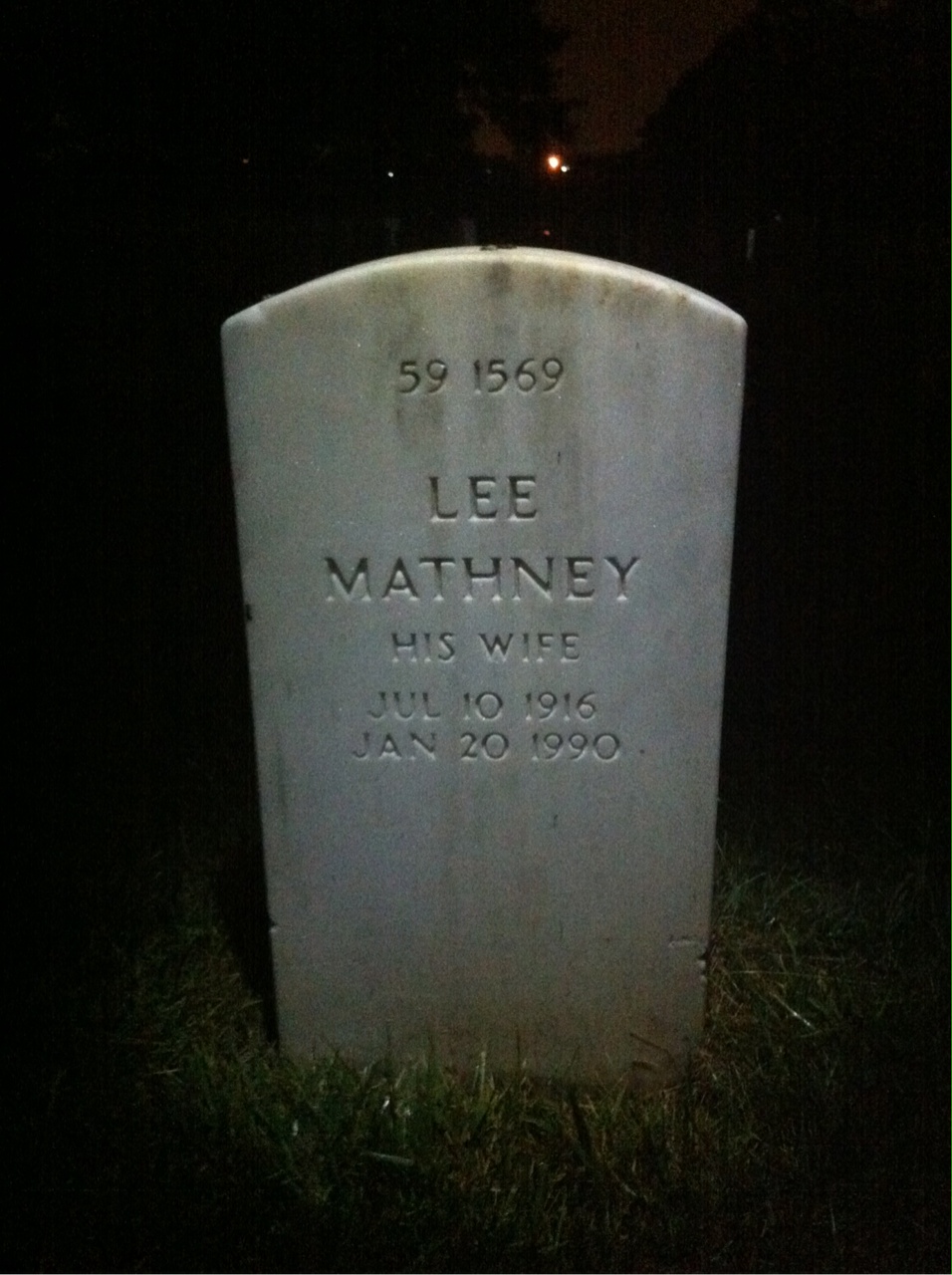 Back of headstone — Charles Alexander