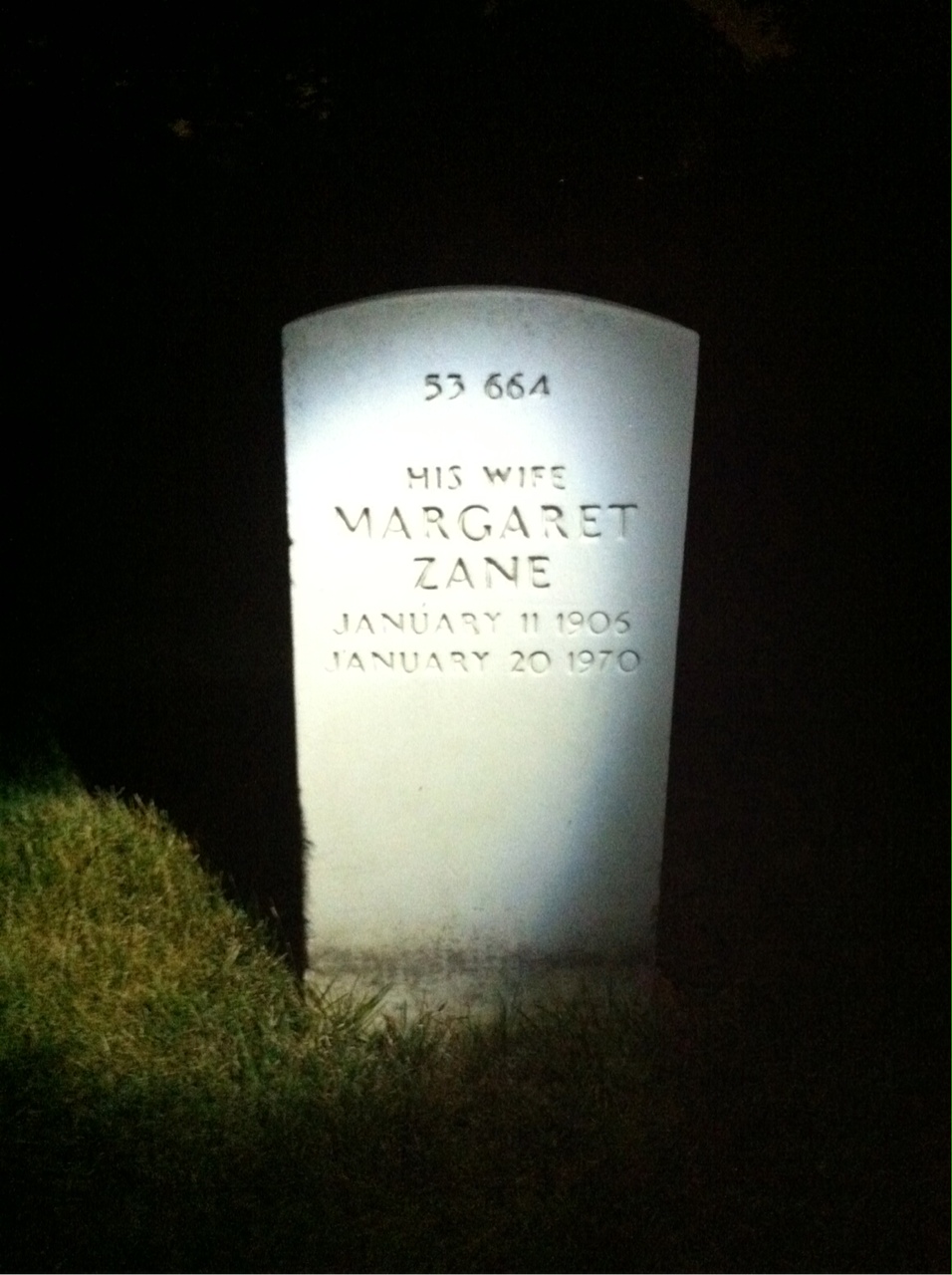 Back of headstone — Charles Alden