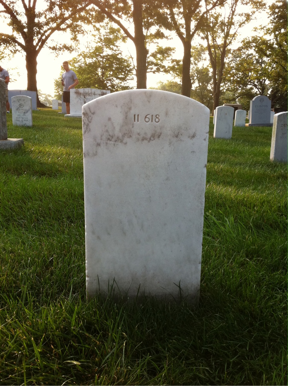 Back of headstone — Lee Adcock