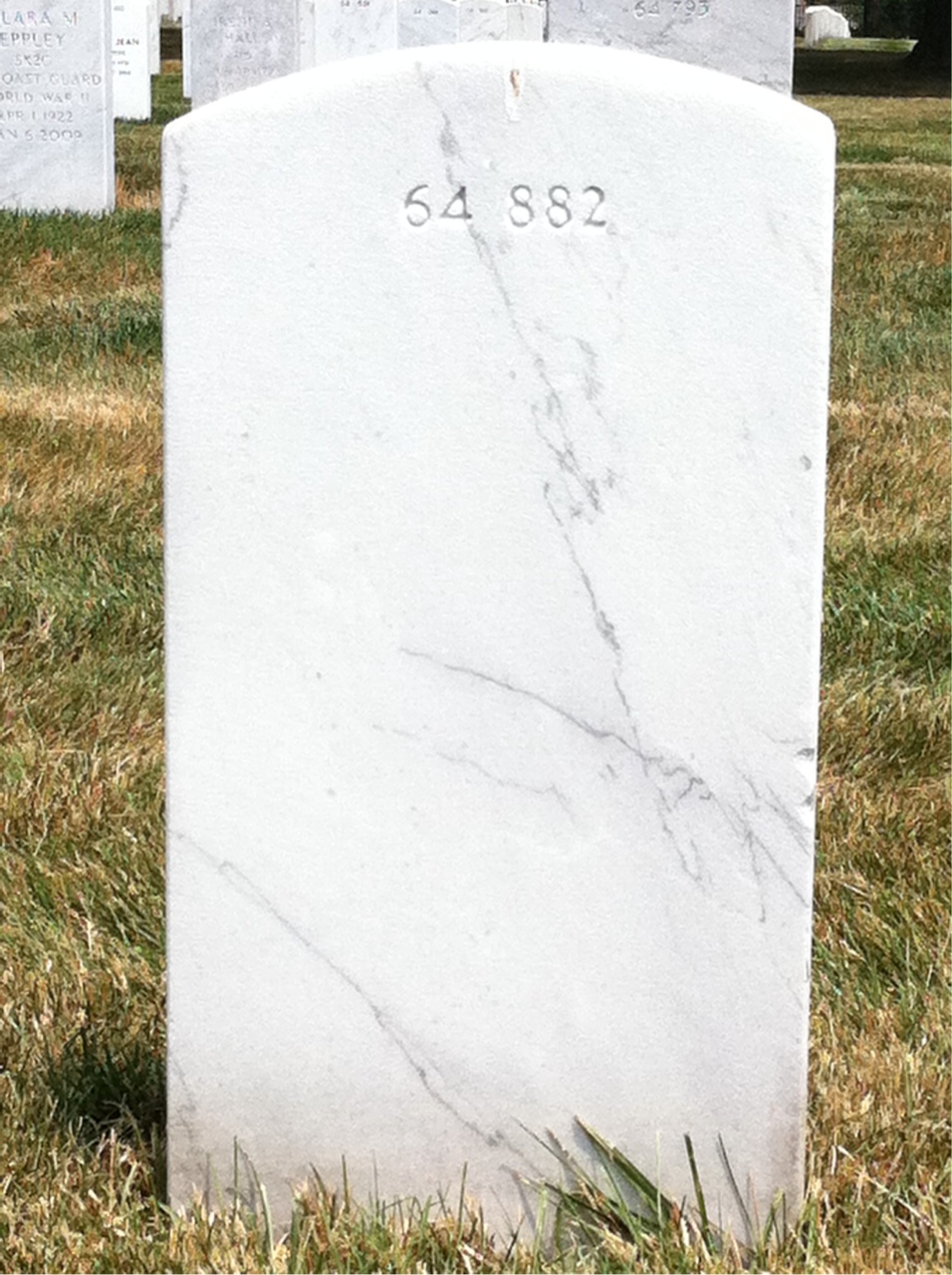 Back of headstone — Paul Allen