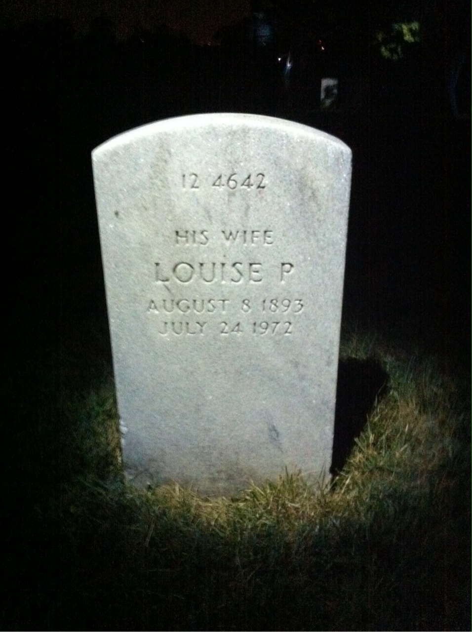 Back of headstone — Jesse Ayer