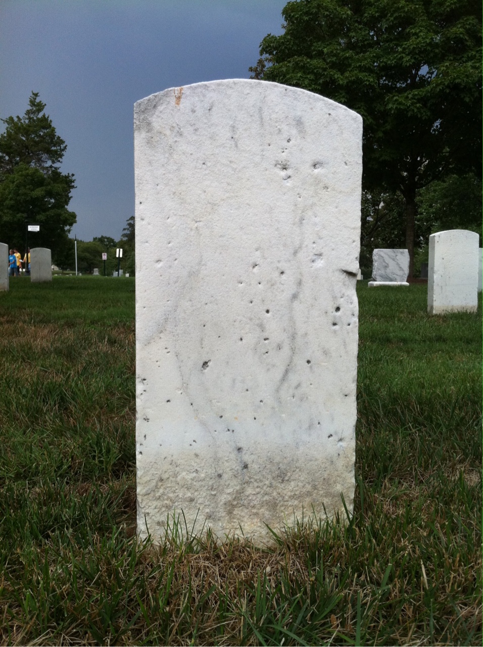 Back of headstone — Franklin Babbitt