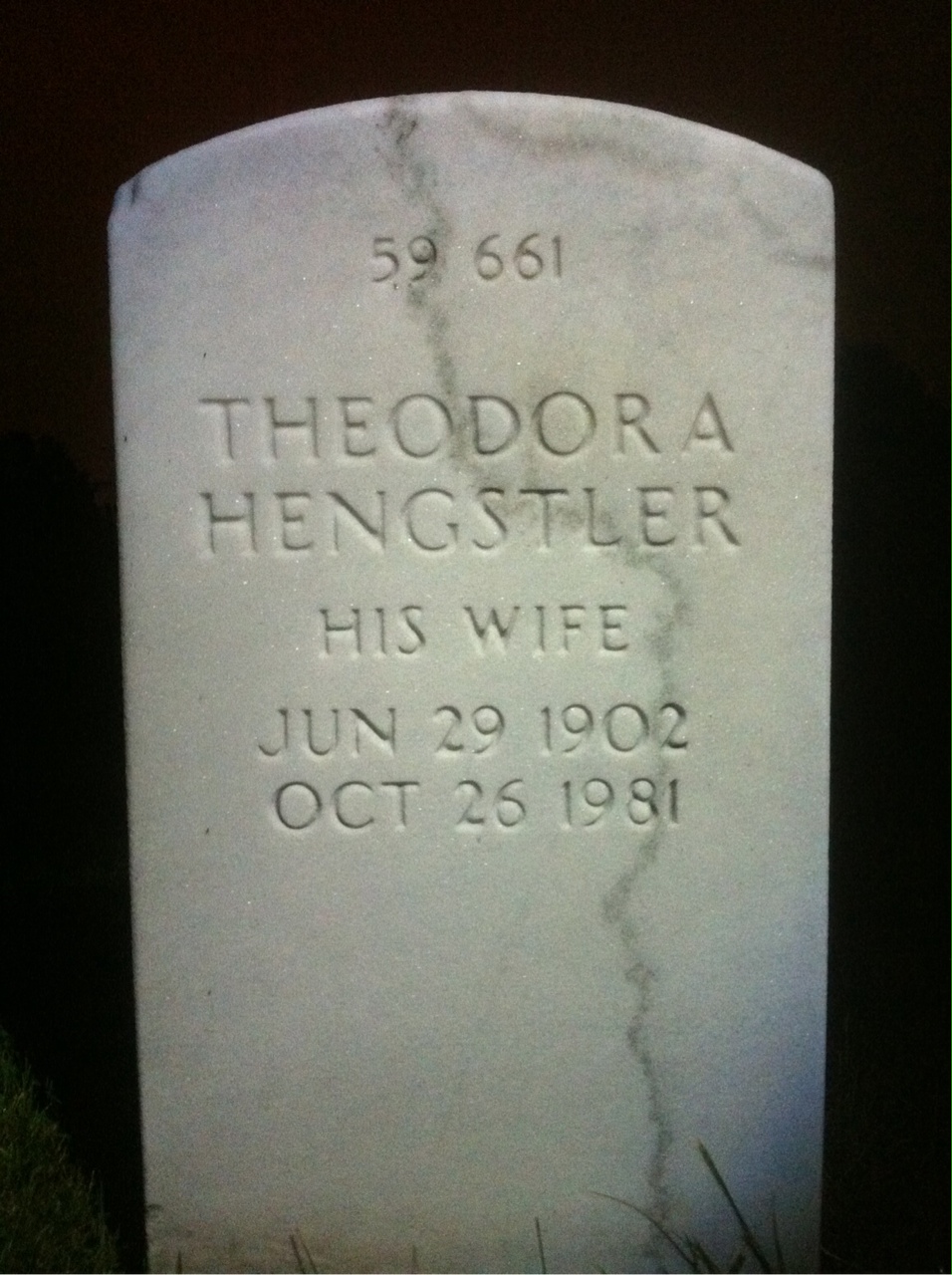 Back of headstone — Leo Bachman