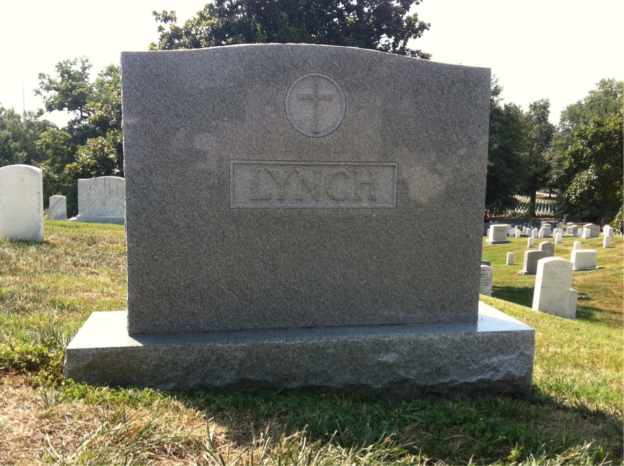 Back of headstone — Bonnie Lynch