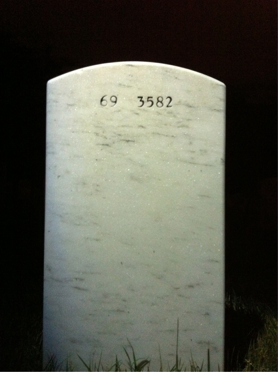 Back of headstone — Charles Dale