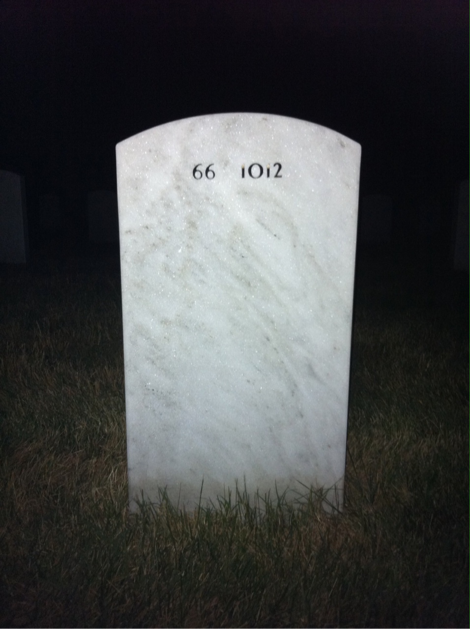 Back of headstone — Bernard Johnson