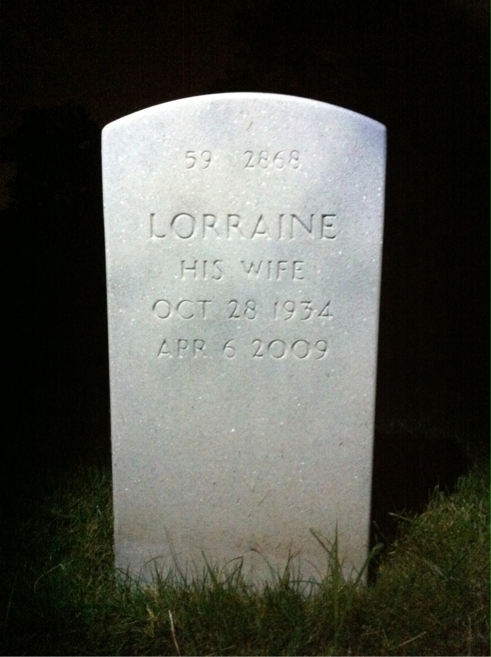 Back of headstone — Joseph Stevenson