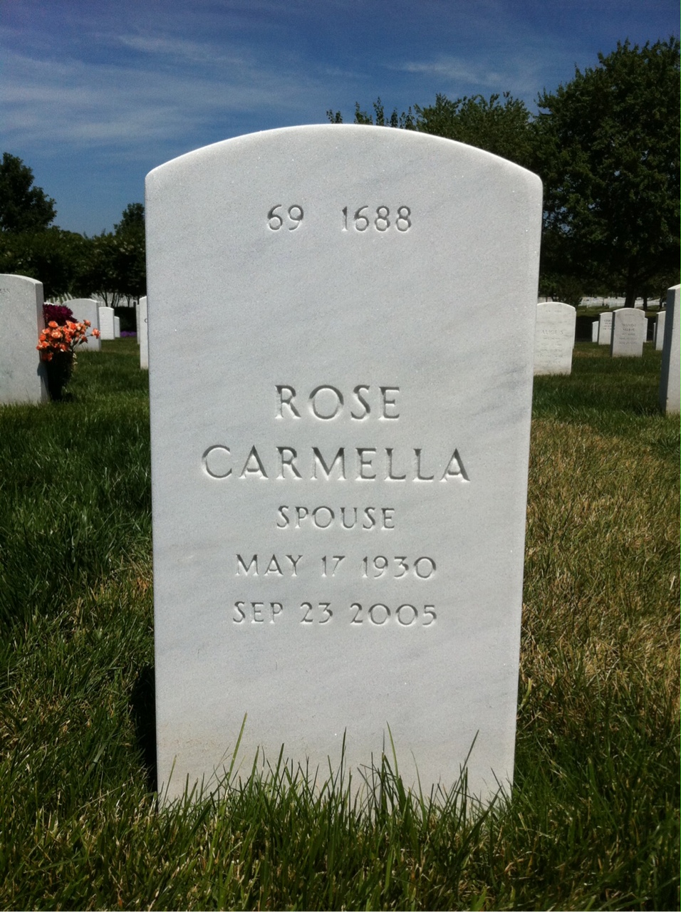 Back of headstone — Harry Patrick