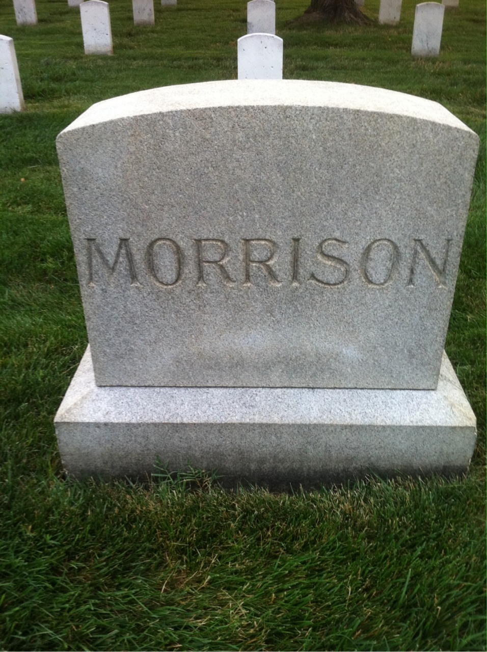 Back of headstone — Susan Morrison