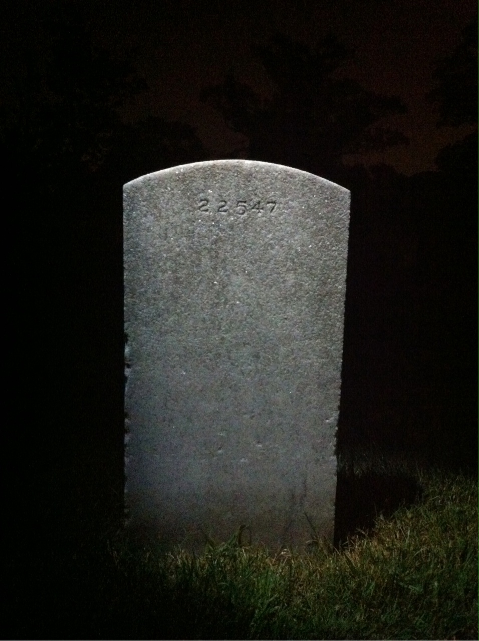 Back of headstone — James Anderson