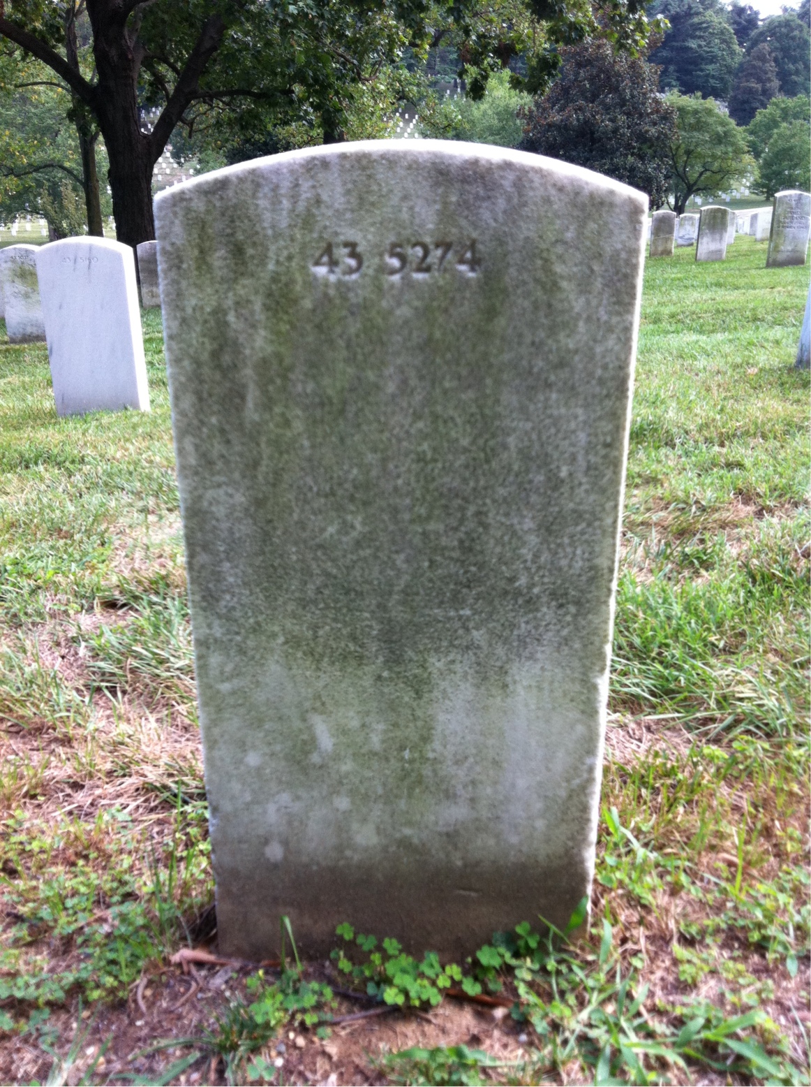 Back of headstone — Minnie Minor
