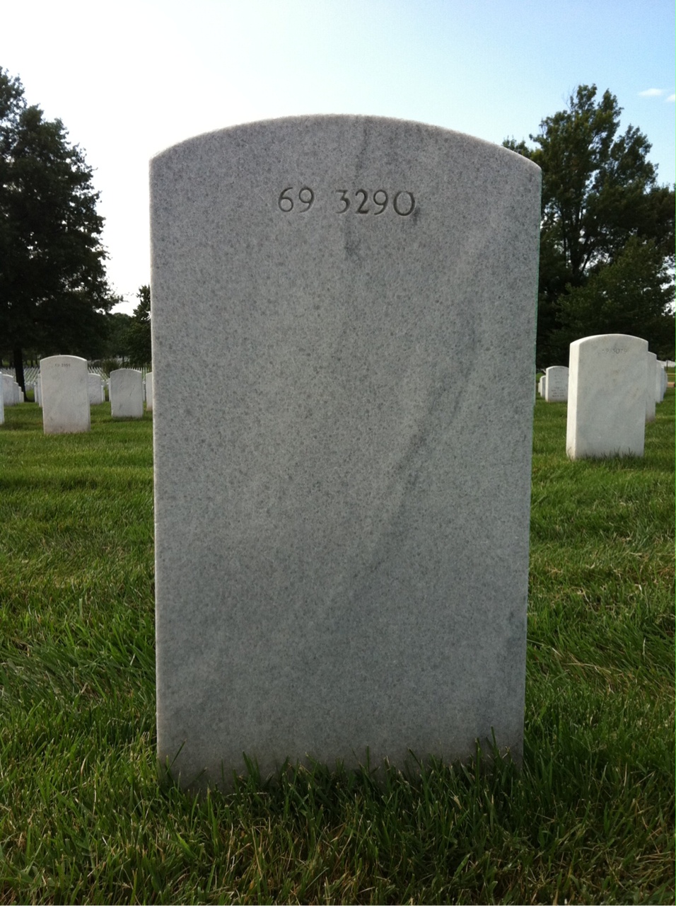 Back of headstone — Claude Amey